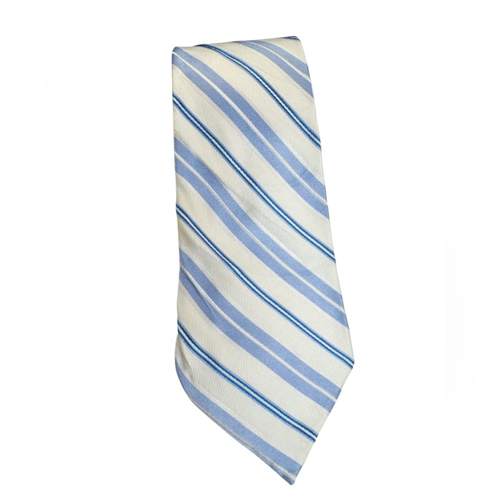 Silk Tie Blue & White Stripe